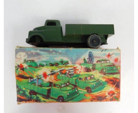 A Lone Star modern army series truck, in original box.