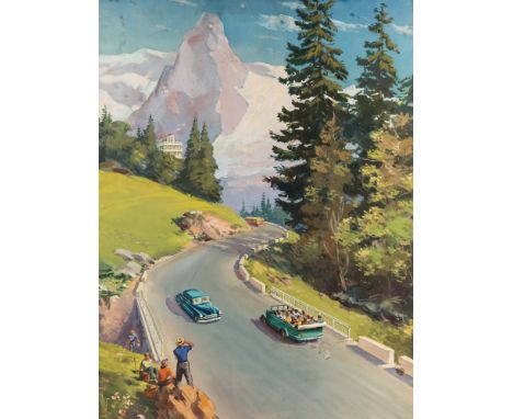 KONSTANTIN MIKHAILOVICH KUZGINOV (RUSSIAN 1913-?)Crimea, 1954gouache on paper74.5 x 57 cm (29 3/8 x 22 1/2 in.)signed and dat