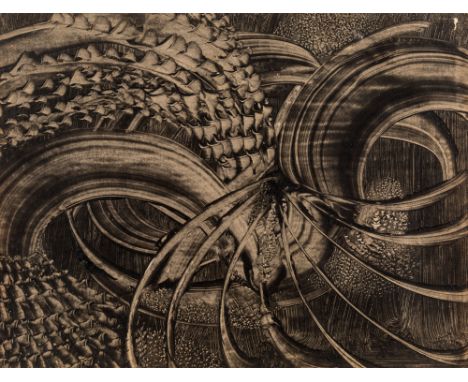 MIKHAIL MIKHAILOVICH TARKHANOV (RUSSIAN 1888-1962)Monochrome Composition, mixed media on paper23 x 30.5 cm (9 x 12 in.)PROVEN