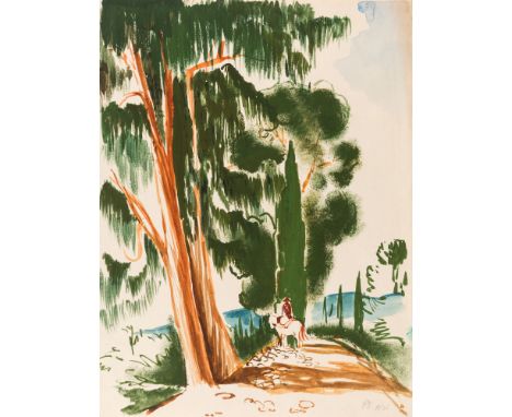OLGA KONSTANTINOVNA DEINEKO (RUSSIAN 1897-1970)Sukhumi, 1930gouache on paper36 x 27 cm (14 1/8 x 10 5/8 in.)signed with initi