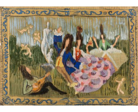 NIKOLAI ANTONOVICH MATSEDONSKY (RUSSIAN 1911-1981)Fete galante, 1936gouache on paper32 x 44 cm (12 5/8 x 17 1/4 in.)inscribed