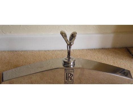 Rolls-Royce part radiator shell with Flying Lady, a display item, the radiator top complete with R-R badge, mascot mounting p