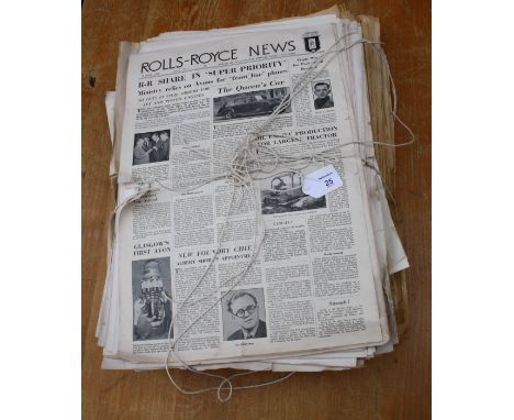  Rolls Royce News, first issued on 20th April 1952 by Rolls Royce Ltd, Derby, from volume 1 number 1, a virtually complete co