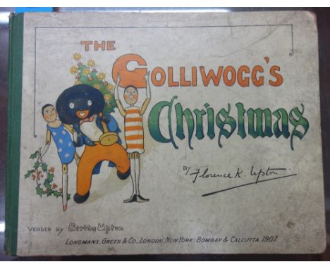 UPTON (F.K.)  The Golliwogg's Christmas. Pictures by Bertha Upton.  First Edition. coloured pictorial title & 31 full-page co