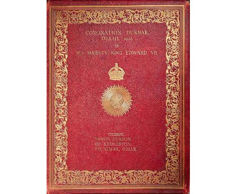 BOURNE & SHEPHERD, photographers.  The Coronation Durbar, Delhi, 1903.  First Edition. title (printed in purple within decora