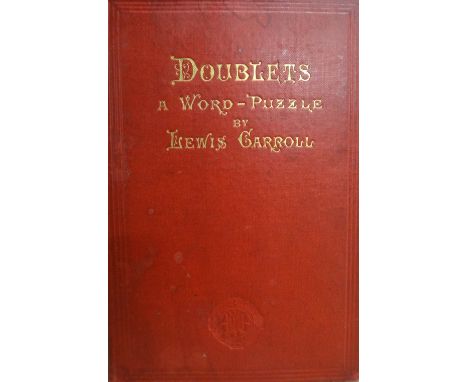 [DODGSON, Rev. C.L.]  Doublets: a Word-Puzzle. By Lewis Carroll.  First Edition. title within black-ruled border, 39pp.; publ