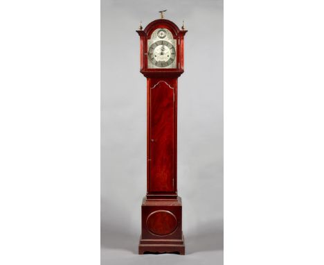 A mahogany quarter-chiming longcase clockof small size by Gillett & Johnston, Croydon, No. 15565, mid-20th centuryThe case, s