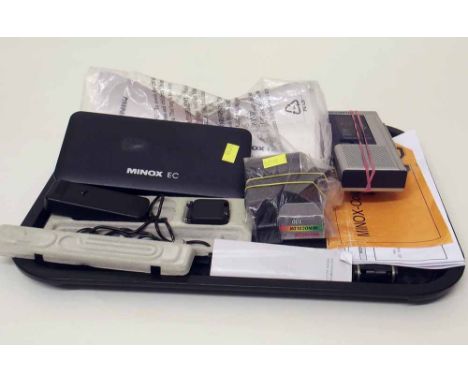Miox spy camera films, and flash gun. Condition report: see terms and conditions