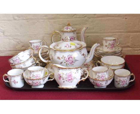 Royal Crown Derby Pinxton Roses tea/coffee set. Condition report: see terms and conditions