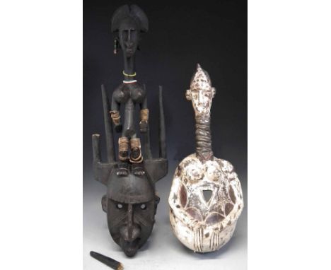 Bamana Ntomo Mask, also a Baga maternity mask, (2) The Bamana mask measures 81cm high     All lots in this Tribal and African