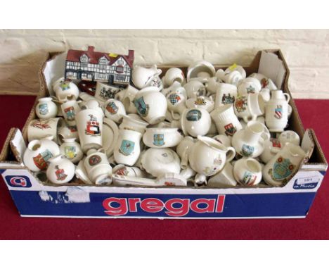 Large quantity of Goss and other crested china. Condition report: see terms and conditions