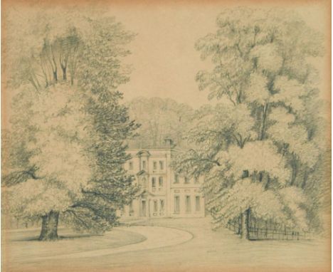 John White Abbott (British, 1763–1851) Country house amongst trees, Devon pencil on buff paper 12 x 14cm (5 x 5in) Provenance
