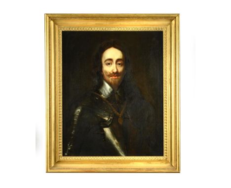 Studio of Sir Anthony Van Dyck (Flemish, 1599–1641) Portrait of Charles I (1600-1649) half length, in armour, wearing the Ord