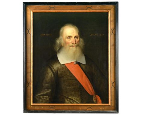 English School, 17th Century  Portrait said to be of Sir Oliver Cromwell of Hinchingbrooke (circa 1566-1655), half length, be