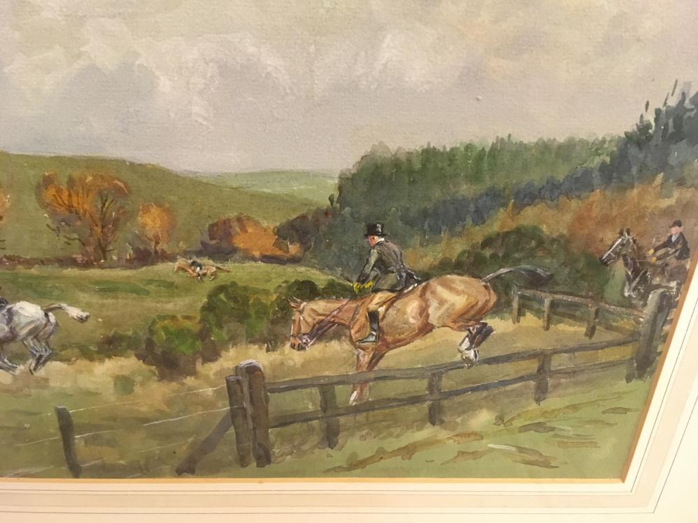 § Tom Carr (British, 19121977) The Field at speed over a post and rail