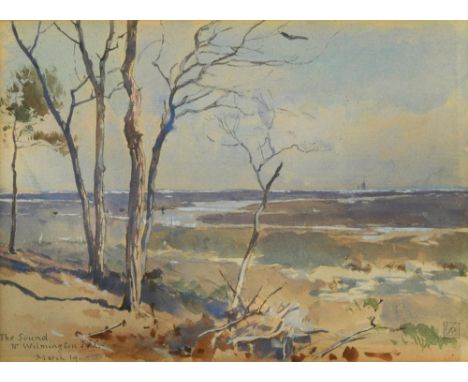 Alfred William Parsons, RA, PRWS (British, 1847-1920) Wilmington Sound, North Carolina stamped with initials lower right, tit