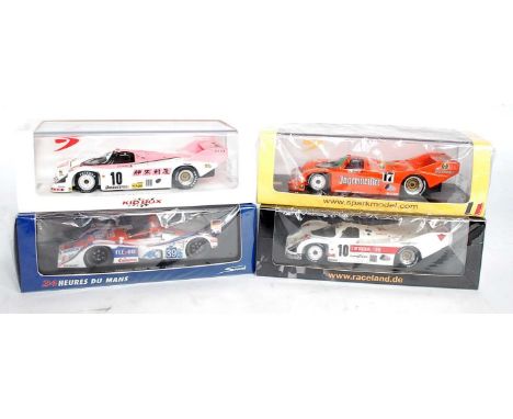 A Spark Models Long Distance Racing Porsche 1/43 scale resin and diecast vehicle group, four boxed as issued examples to incl