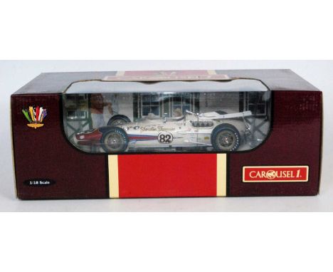 A Carousel 1 model No. 4902 1/18 scale model of a Kyoto 1966 Indy 500 race car comprising of Sheraton Thompson livery with ra