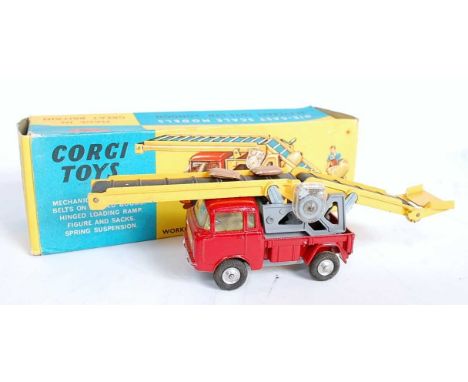 A Corgi Toys boxed farming implement diecast group to include No. 64 working conveyor on forward control Jeep, No. 57 Massey 