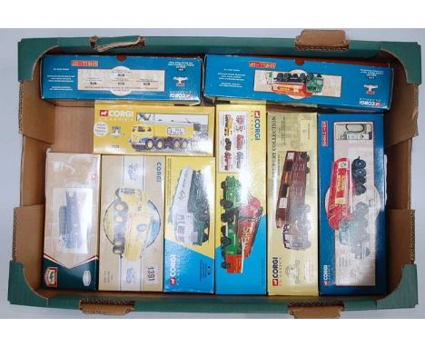 Nine various boxed Corgi Classics and Heavy Haulage 1/50 scale road transport diecasts to include a Shell and BP Scammell Hig