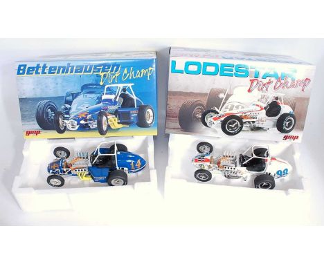 A GMP 1/18 scale Dirt Champ racing diecast group to include a model No. G1800503 Lonestar Special, together with a No. 7802 B