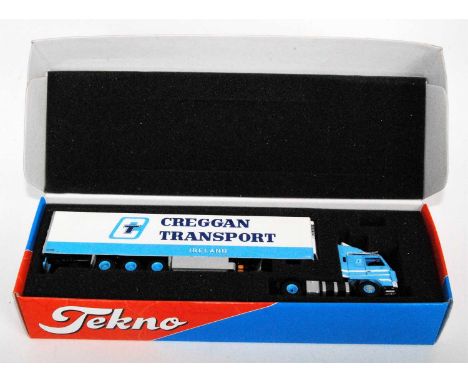 A Tekno The Irish Collection 1/50 scale boxed model of a Creggan Transport Scania 143M 500 tractor unit with refrigerated tra