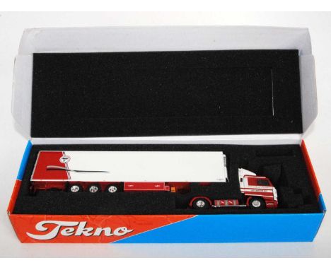 A Tekno Irish Collection 1/50 scale boxed model of a Scania 143M 450 V8 tractor unit with MGT refrigerated trailer (McGeown) 
