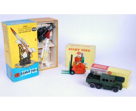 A Dinky Toys and Corgi Toys boxed military and commercial vehicle diecast group, to include a Dinky No.689 medium artillery t