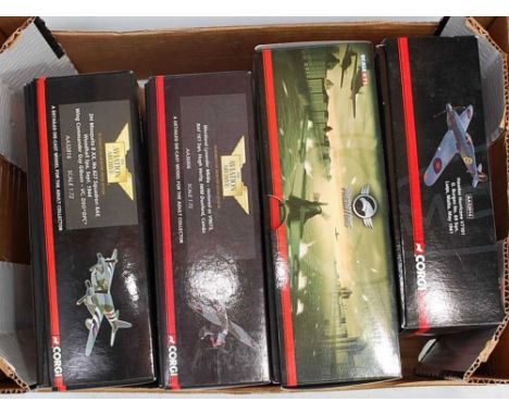 Four various boxed Corgi Aviation Archive 1/72 scale Military Aircraft diecast models, all appear as issued, to include Ref. 