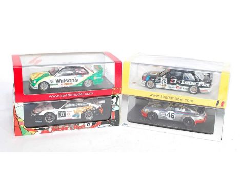 A Spark Models 1/43 scale High Speed Long Distance Racing diecast and resin group, four examples, all appear as issued, to in