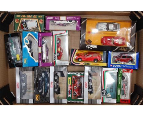 One tray containing a quantity of mainly 1/43 scale diecast racing cars and classic cars to include Ixo Models, Corgi Mini Ma