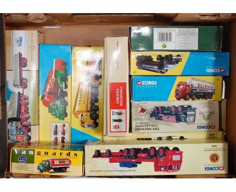 11 various boxed as issued Corgi Classics and Vanguards mixed scale commercial vehicles to include a BRS Leyland Octopus plat