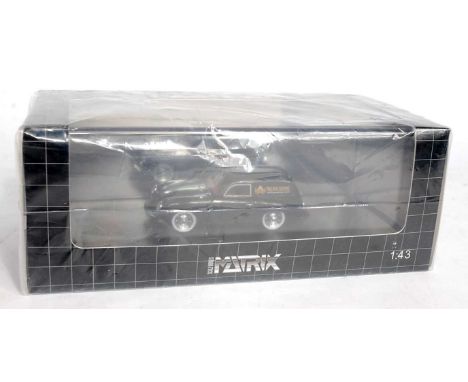 A Matrix Scale Models No. MX41607, 1.43 scale model of a 356 Kreuzer Delivery Van, finished in black with Taj Ma Garaj limite