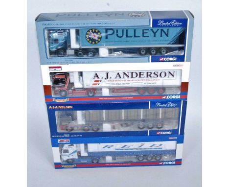 A Corgi 1/50 scale Hauliers of Renown road transport diecast group, four examples, all appear as issued to include Ref. Nos. 