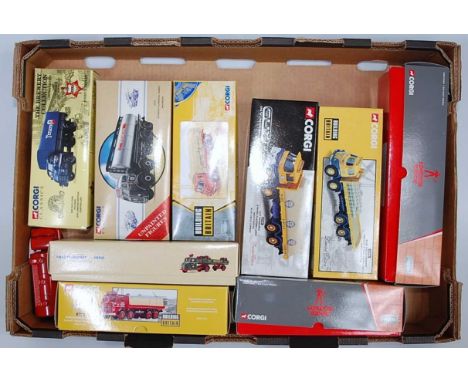 Ten various boxed and loose Corgi Toy commercial vehicles to include a guy Invincible 8-wheel platform lorry with Blue Circle