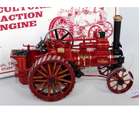 A G&amp;M Originals 1/32 scale white metal and resin model of a Marshall Agricultural traction engine, finished in maroon wit