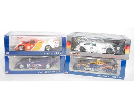 A Spark Models Porsche 1/43 scale Long Distance Racing resin and diecast group, four examples, to include Ref. Nos. US042, US