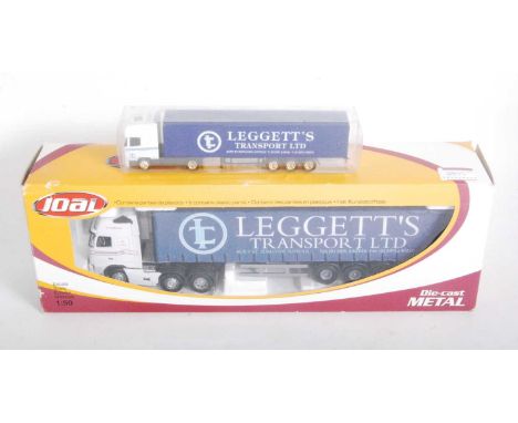 Joal 1/50th scale Code 3 model of a Leggetts Transport Volvo FH12 Tractor Unit and Curtainside Trailer, together with a small