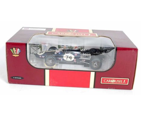 A Carousel 1 No. 4761 1/18 scale model of an AAR Eagle 1967 Indy 500 race car, as driven by Dan Gurney, with racing No. 74, a