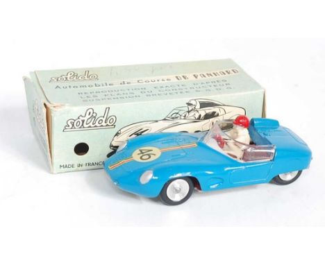 A Solido 1.43 scale boxed model of a DB Panhard race car comprising blue body with red interior and racing No. 46, complete w