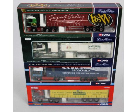 A Corgi Haulers of Renown 1/50 scale boxed road transport diecast group to include Ref. Nos. 75806, CC12803, CC13612, and CC1