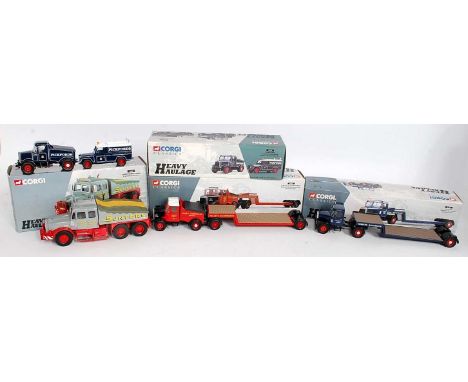 A Corgi Classics heavy haulage 1/50 scale road transport diecast group, four boxed examples to include Ref. Nos. 16701, 16901