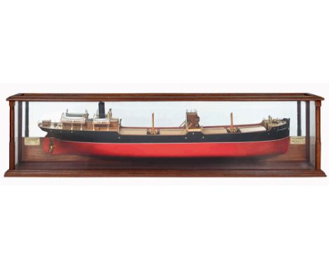 A MIRROR-BACK BUILDER'S MODEL FOR THE S.S. KINGSWEAR, BUILT FOR RENWICK, WILTON & CO. LTD, BY WOOD SKINNER, TYNE & WEAR, 1909
