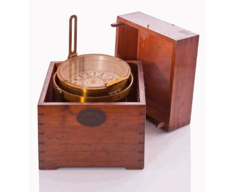 A RARE IMPERIAL RUSSIAN NAVAL SIGHTING COMPASS BY SAMOILOV, PRIGIIGIORSK, 1853
the 7in. mica-backed card signed and inscribed