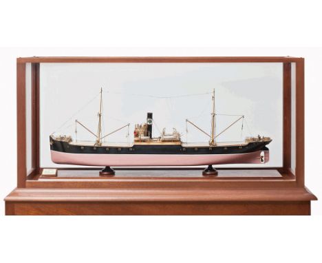 A BUILDER'S MODEL FOR THE CARGO SHIP S.S. CORSEA, BUILT BY S.P. AUSTIN & SON FOR CORY COLLIERS LTD, 1921
with carved laminate