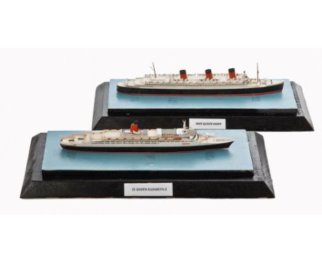 A 1:1250 SCALE WATERLINE MODEL OF THE R.M.S. QUEEN MARY BY BASSETT-LOWKE
with maker's label to the underside and loosely tape