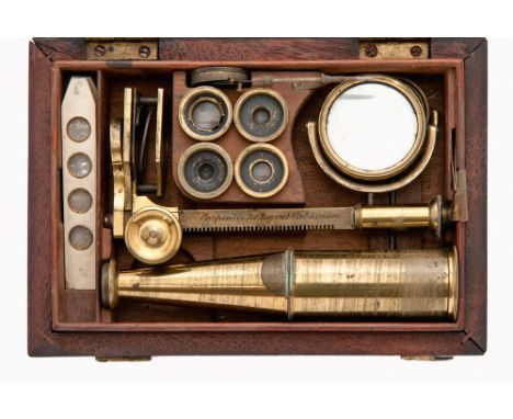 A BOTANIST'S MICROSCOPE BY CARPENTER, LONDON, CIRCA 1830
of typical form, signed on the rack-and-pinion mounting post Carpent
