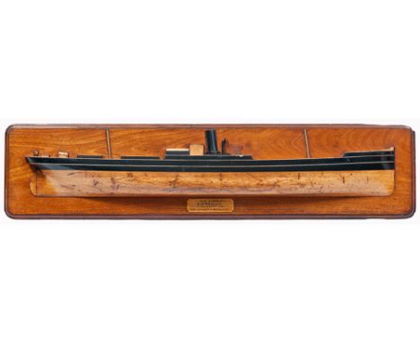 A HALF BLOCK BUILDER'S MODEL FOR THE CARGO SHIP S.S. ALORA BUILT FOR J.H. Goodyear BY H. MURRAY & CO., DUMBARTON, 1882
the la