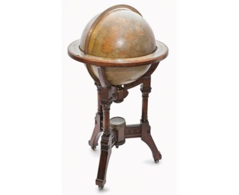 A 18IN. TERRESTRIAL LIBRARY GLOBE BY ANDREWS, CHICAGO, CIRCA 1890
comprising two sets of 12 chromolithographic half-gores, si