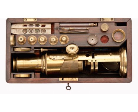 A 19TH-CENTURY DRUM-TYPE MICROSCOPE
unsigned, of typical form and contained in fitted box complete with accessories including
